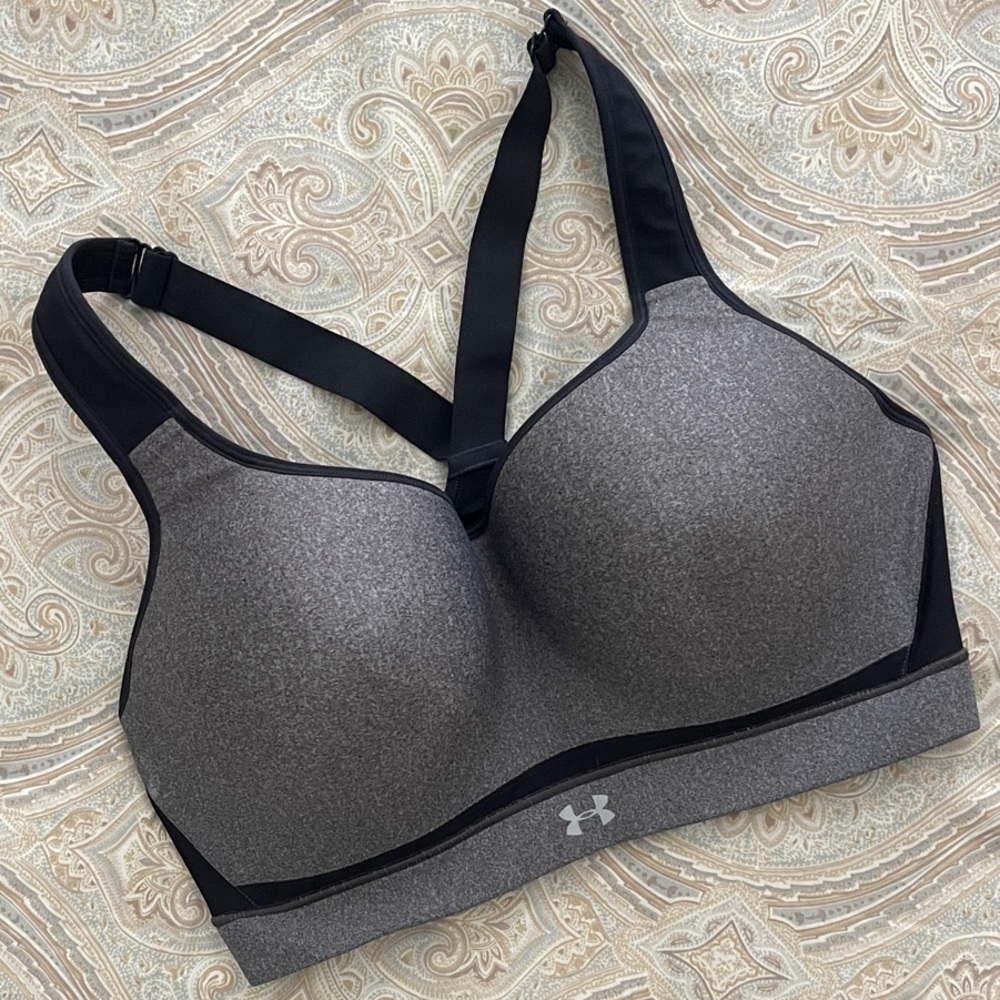 Under Armour Gray and Black Sports Bra